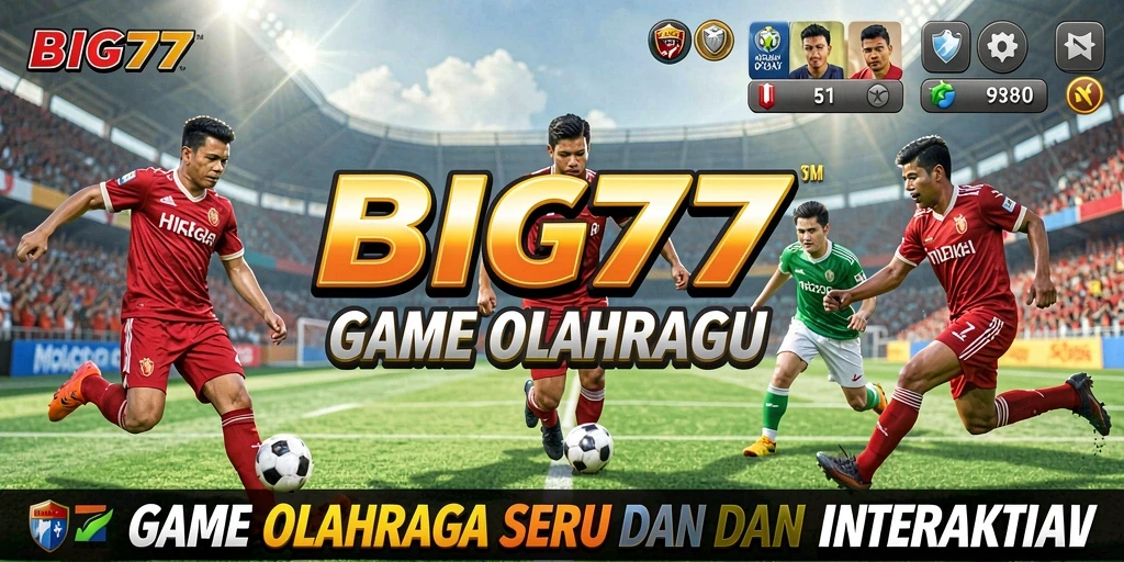 Tampilan utama gameplay BIG77 yang menarik dan penuh aksi olahraga.