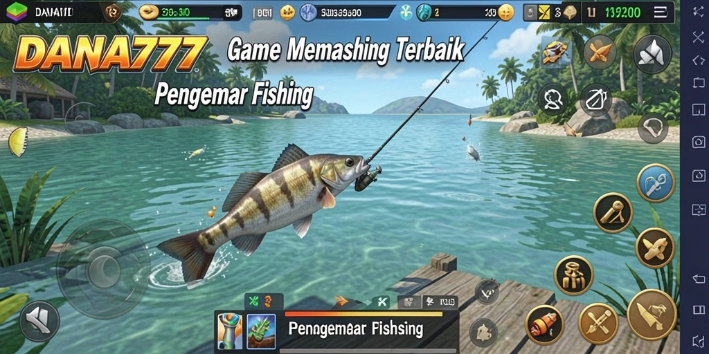 Screenshot gameplay DANA777 dengan suasana memancing yang menarik.