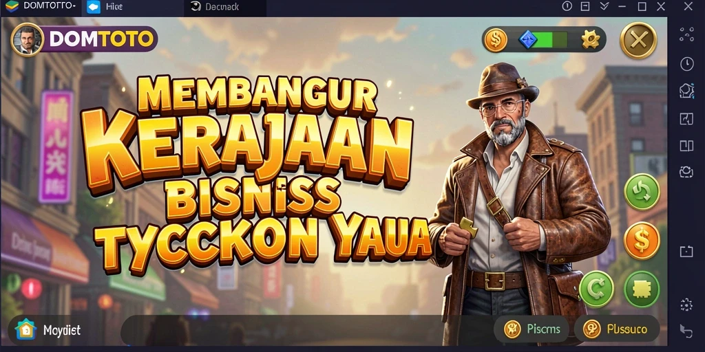 Tampilan gameplay DOMTOTO yang menegangkan dan menarik dalam membangun bisnis.
