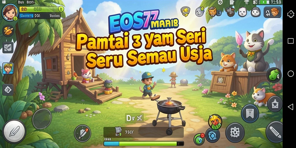Tampilan gameplay <strong>EOS77</strong> yang ceria dan menarik.