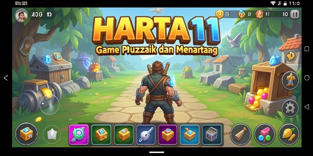 Tampilan gameplay HARTA11 yang penuh tantangan puzzle seru.