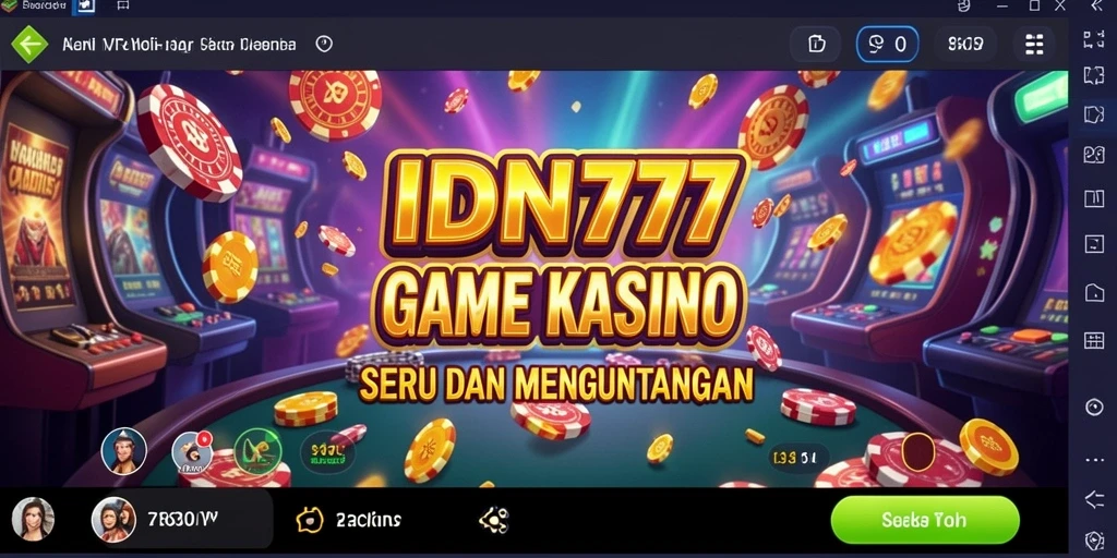 Screenshot utama IDN777 menampilkan gameplay Kasino yang seru dan menarik.