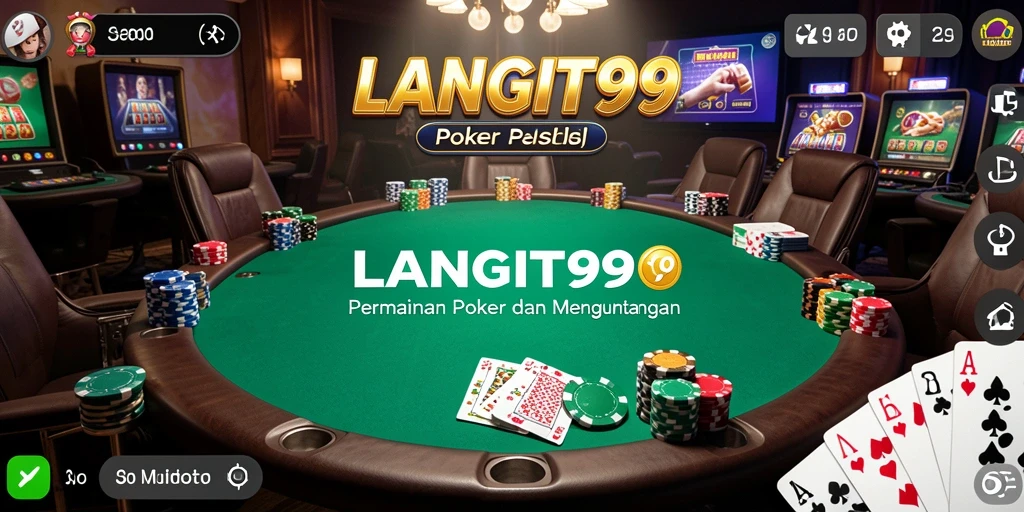 Tampilan gameplay LANGIT99 yang mendebarkan dalam permainan Poker.