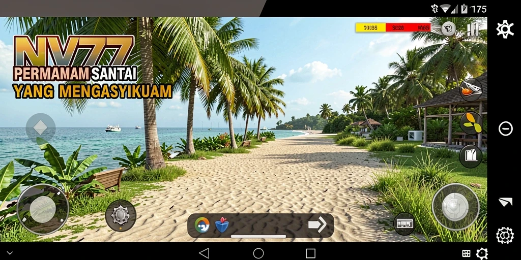 Tampilan gameplay NV77 yang menarik dan penuh warna.