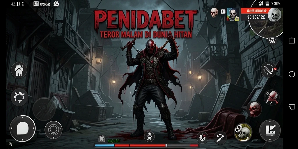 Screenshot dari gameplay PENIDABET dengan nuansa horor yang kental.
