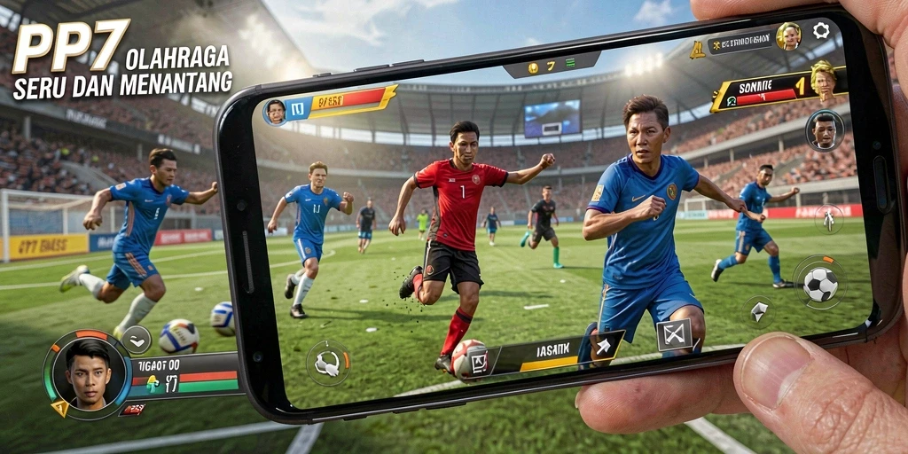 Tampilan gameplay PP7 yang penuh aksi dan kompetisi seru.