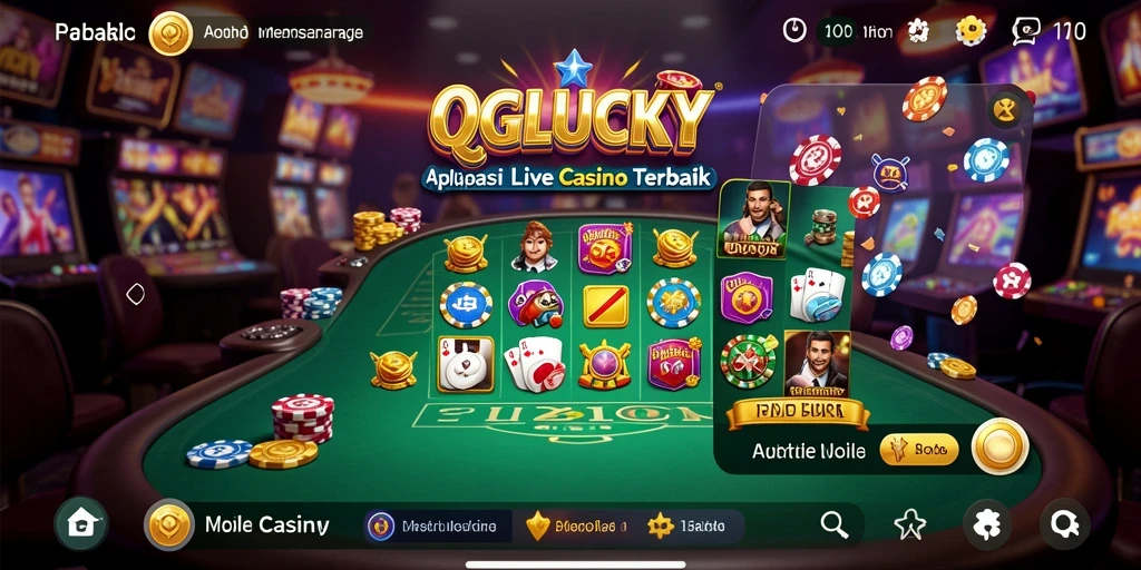 Tampilan gameplay QGLUCKY yang menampilkan dealer dan interaksi pemain dalam Live Casino.