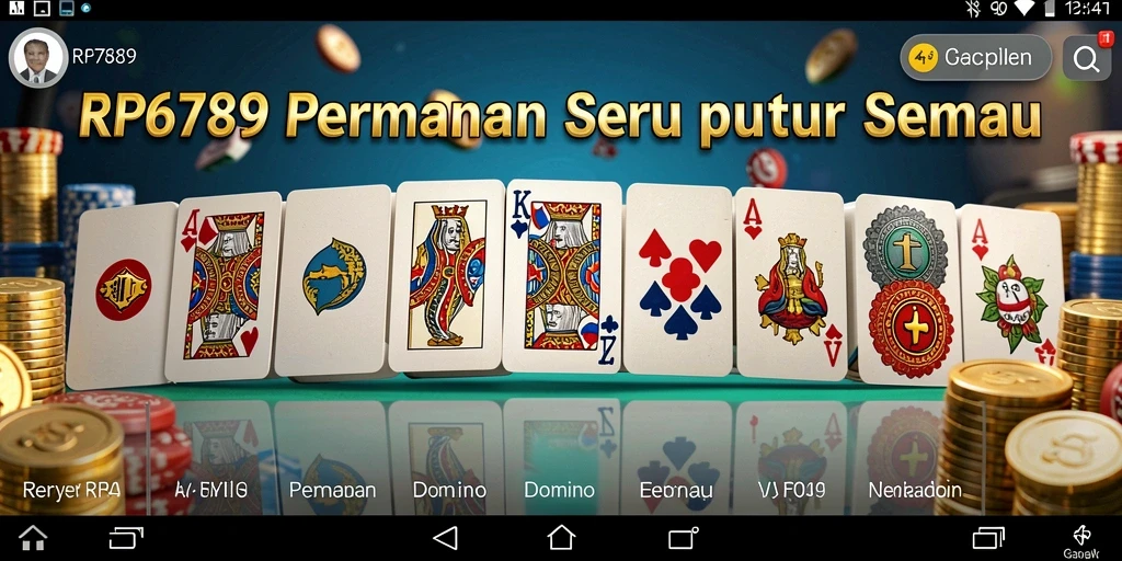 Screenshot utama RP6789 menampilkan gameplay seru Domino.