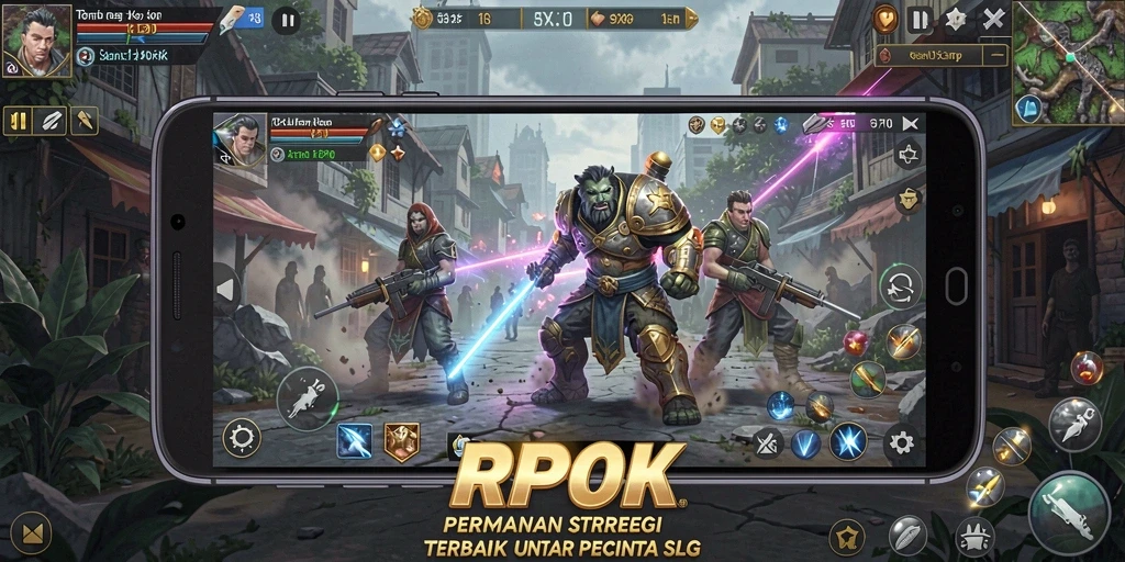 Tangkapan layar gameplay RPOK yang menampilkan pertempuran strategi.