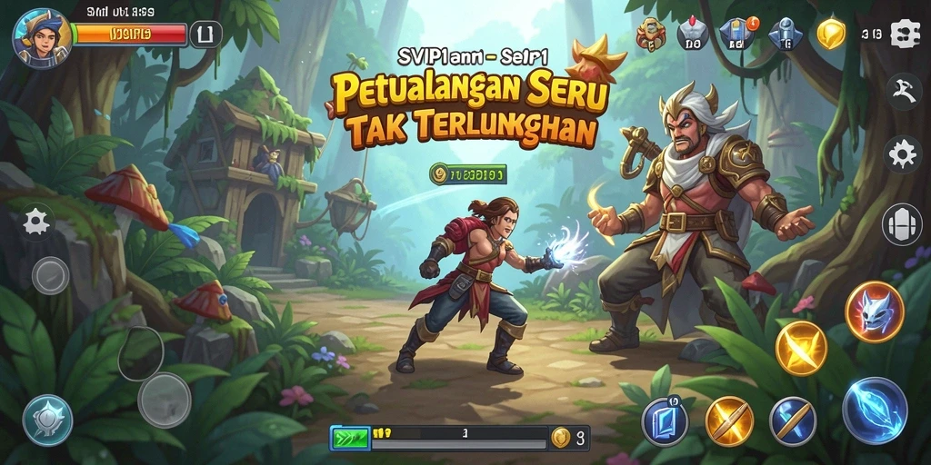 Tampilan gameplay seru di SVIP1 dengan karakter dan misi menarik.