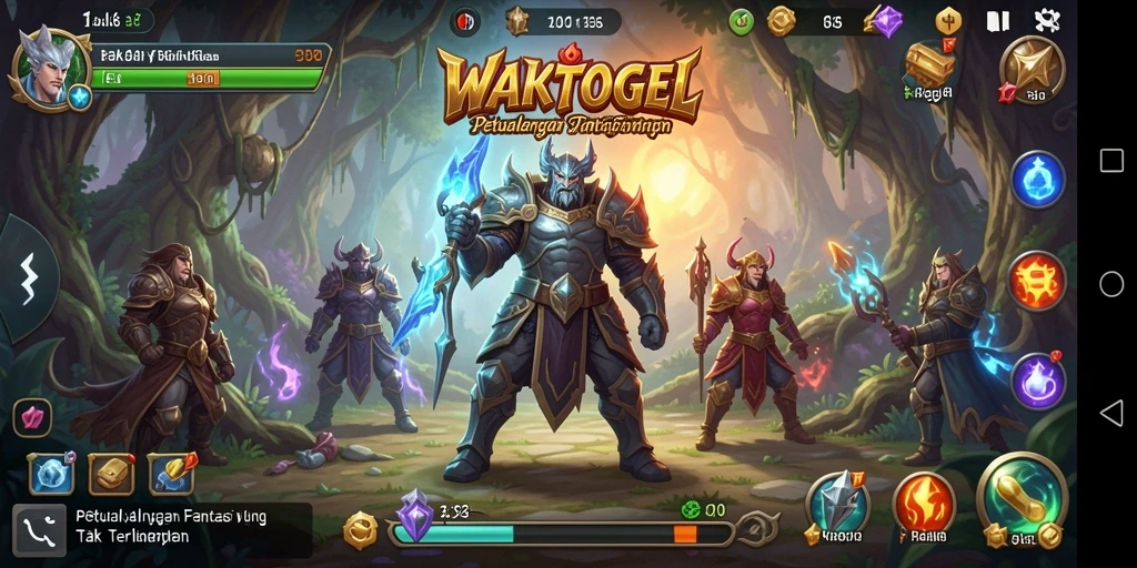 Tampilan gameplay RPG penuh aksi dan petualangan di WAKTOGEL.